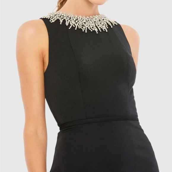 Mac Duggal 26516 NWT SLEEVELESS RHINESTONE COLLAR COLUMN GOWN - Picture 2 of 8